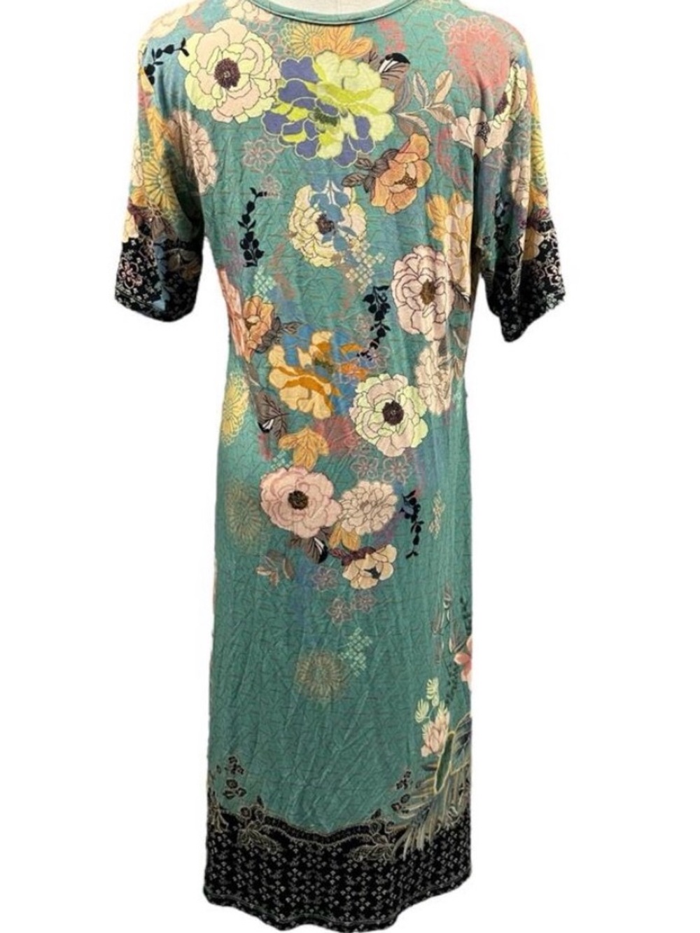 Johnny Was Millay Swing Dress Bamboo Mint Floral size M - Picture 4 of 6